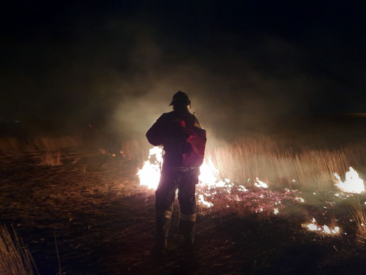 В Ульяновске начались ландшафтные пожары.